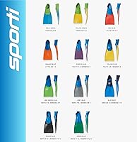 Vista 8 de Sporti Aletas de natación para adultos y niños para natación en piscina - Aletas flotantes largas para natación y snorkel - Aletas de natación