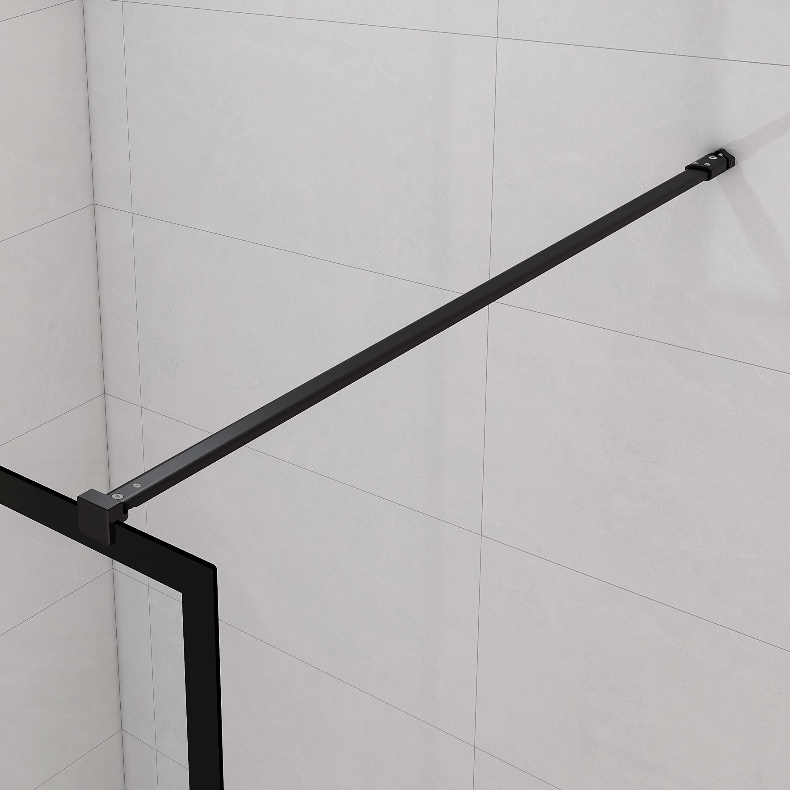 SENSEA Studio Duschabtrennung 90x200 Cm – Industriestil Glas Mit Schwarzem Aluminium