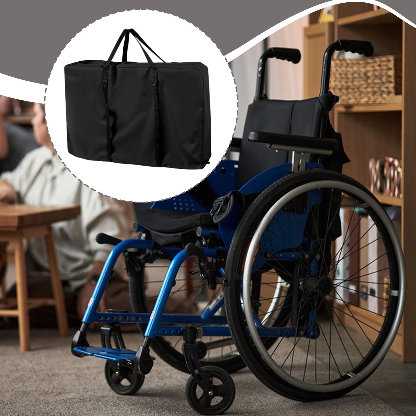 Housse de Rangement pour Chaises Pliantes, Housse de Protection pour Chaise Pliante Exterieur, Sac de Imperméable et avec Fermeture Éclair Adapté Camping Loisirs en Plein Air, Tissu Oxford 210d