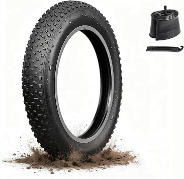 Fat Tire Electric Bike Tires 20/26x4.0 1/2-Pack All Terrain Puncture Proof Ebike Tires with Deep Tread, Wear-Resistant for Snow/Sand/Beach/Off-Road