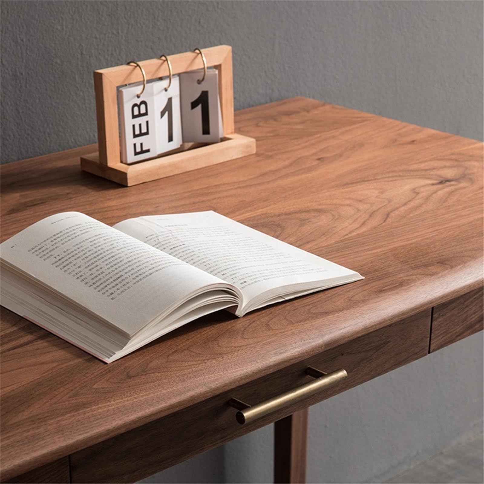 Acrittura Scrivania da studio moderna e semplice in legno con cassetto(L)