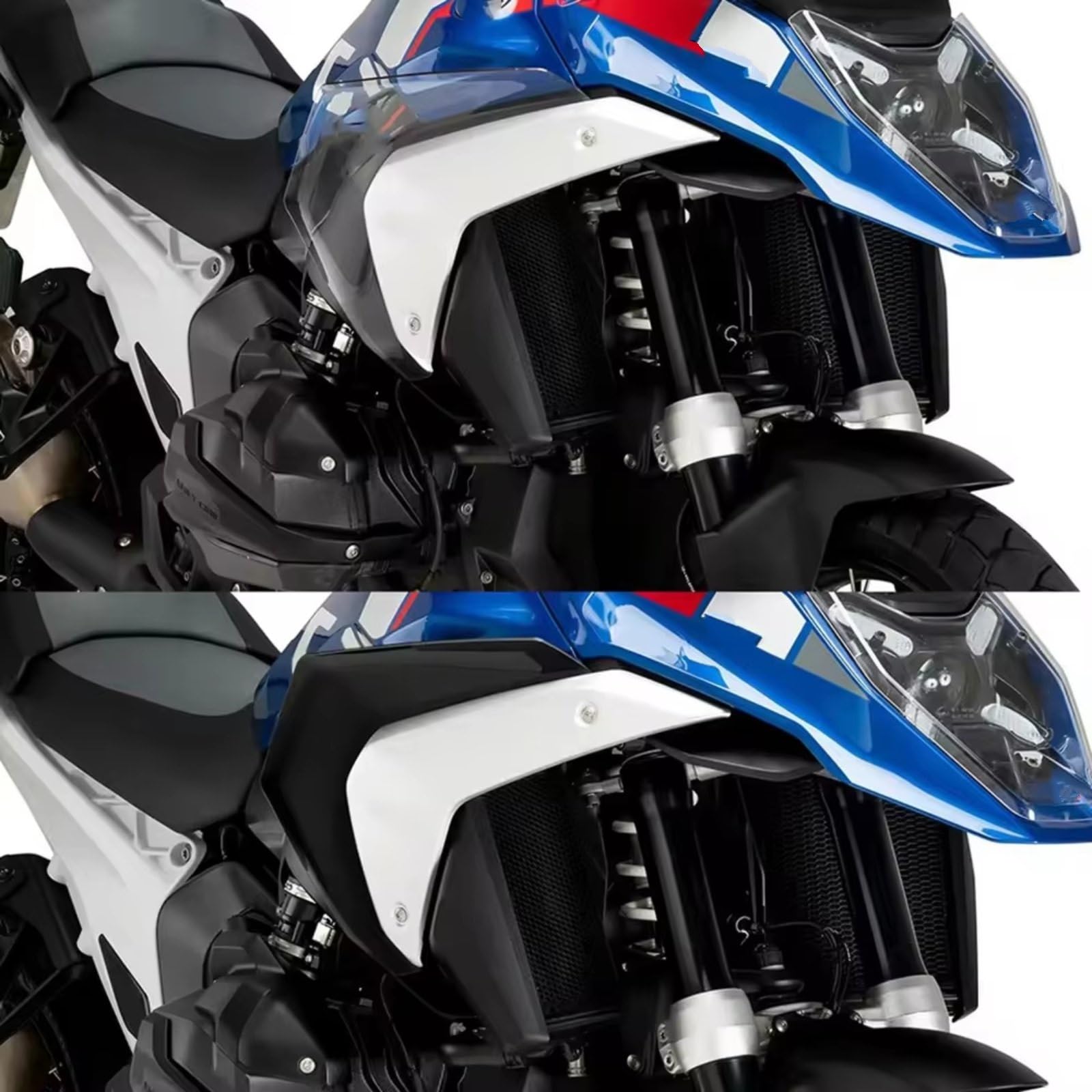 Motorrad-Flügelspoiler Für R1300GS 2023–2025 Aerodynamisches Winglet | Bein-Luftabweiser, Motorrad-Windabweiser, Zusätzliche Seitenspoiler(Schwarz)