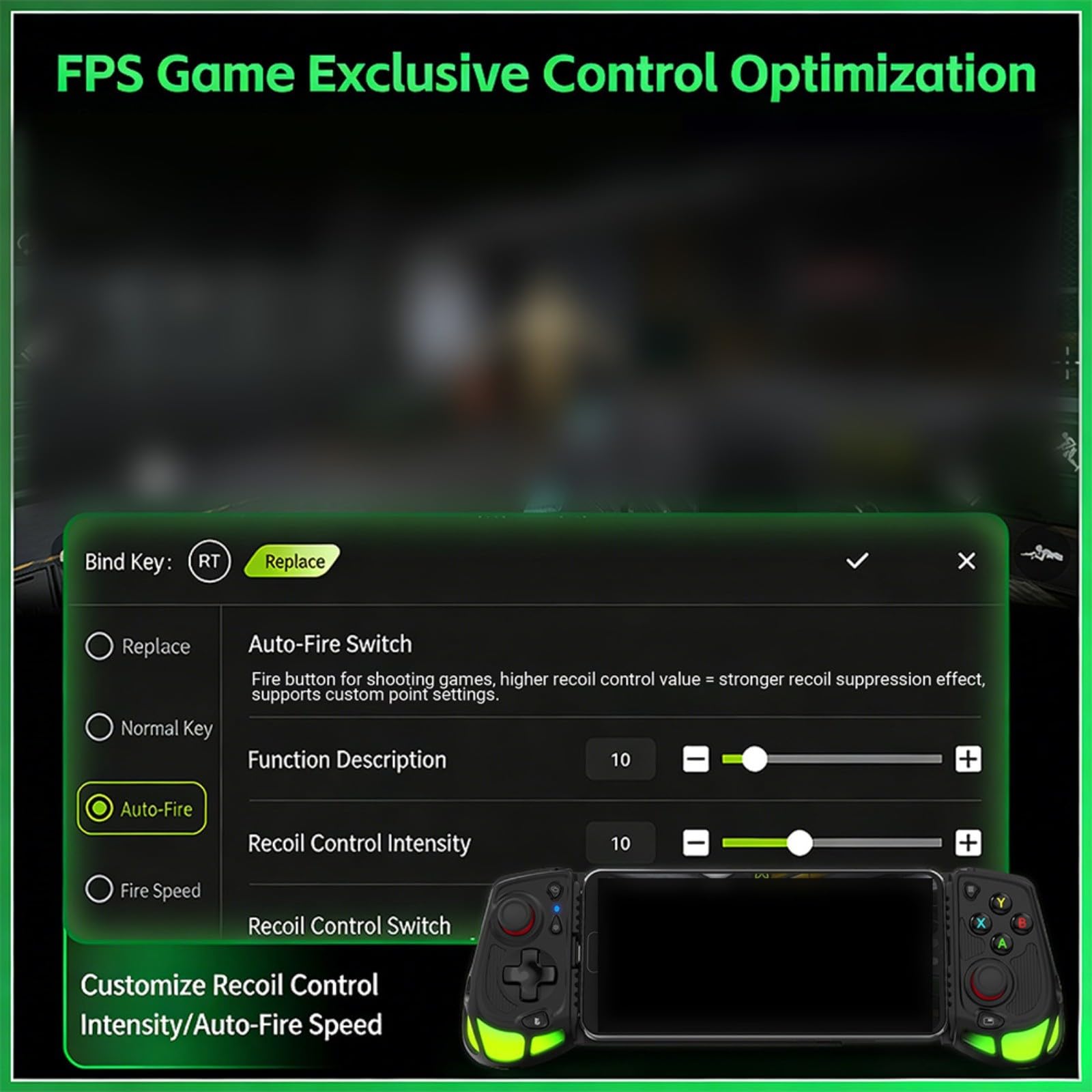 Risveglio Controller di gioco mobile con joystick effetto Hall, impugnatura da gioco RGB e controller USB per telefono con pulsanti macro