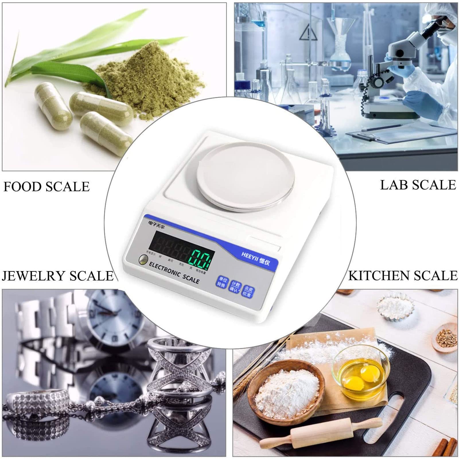 Waga analityczna laboratoryjna, waga laboratoryjna, waga gramowa, waga laboratoryjna, jubilerska, biznesowa (2 kg x 0,01 g)