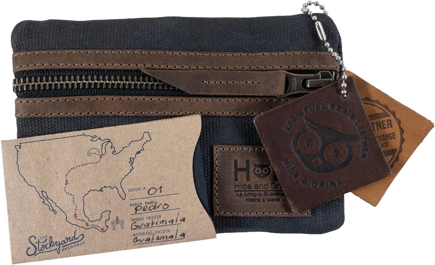 Hide & Drink, Multi-Tool Pocket Pouch, Compact Multipurpose EDC Zippered Bag, Mini Camping Tool Case, Waxed Canvas, Knife Holster, Handmade Slim Organizer