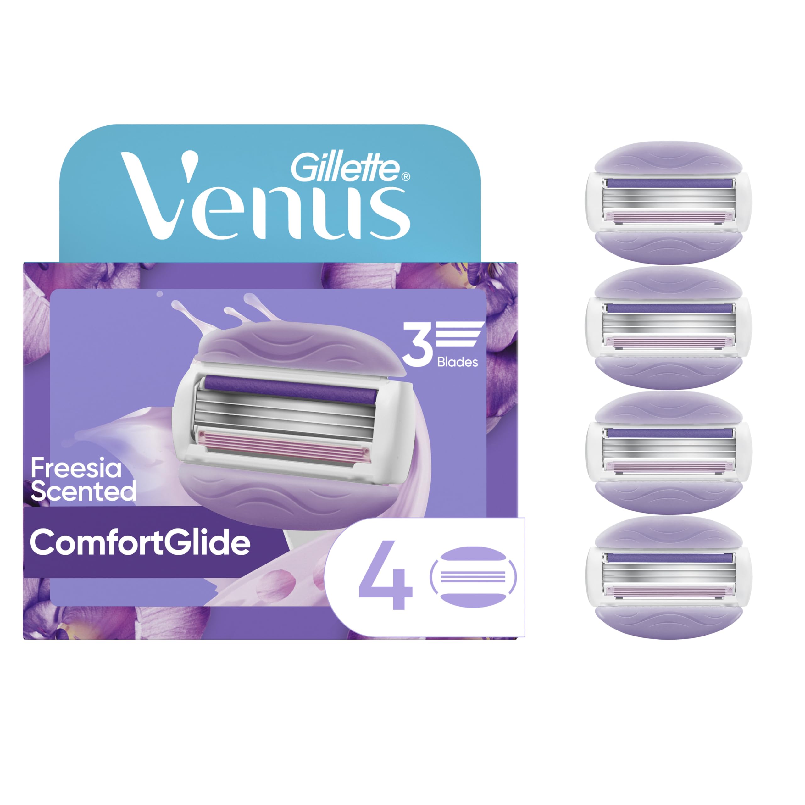 ComfortGlide Freesia Women's Razor Refills, 4 Refills