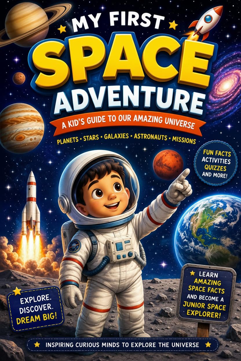 The Ultimate Space Book for Curious Kids: Explore the Solar System, Stars, Galaxies, Black Holes, Astronauts, Rockets, and Amazing Space Facts Through Fun Adventures!