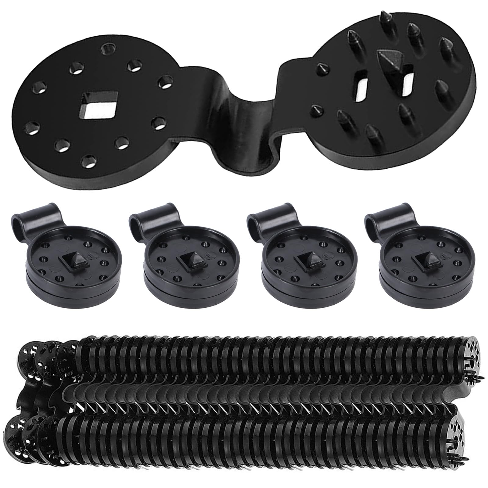 30 Clips Pour Filets D’ombrage – Noir – 3,8 Cm – Pour Fixer Filets, Bâches, Tissus Brise-vent - 3