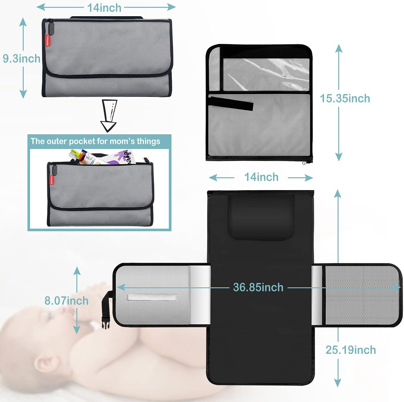 15 inch changing pad