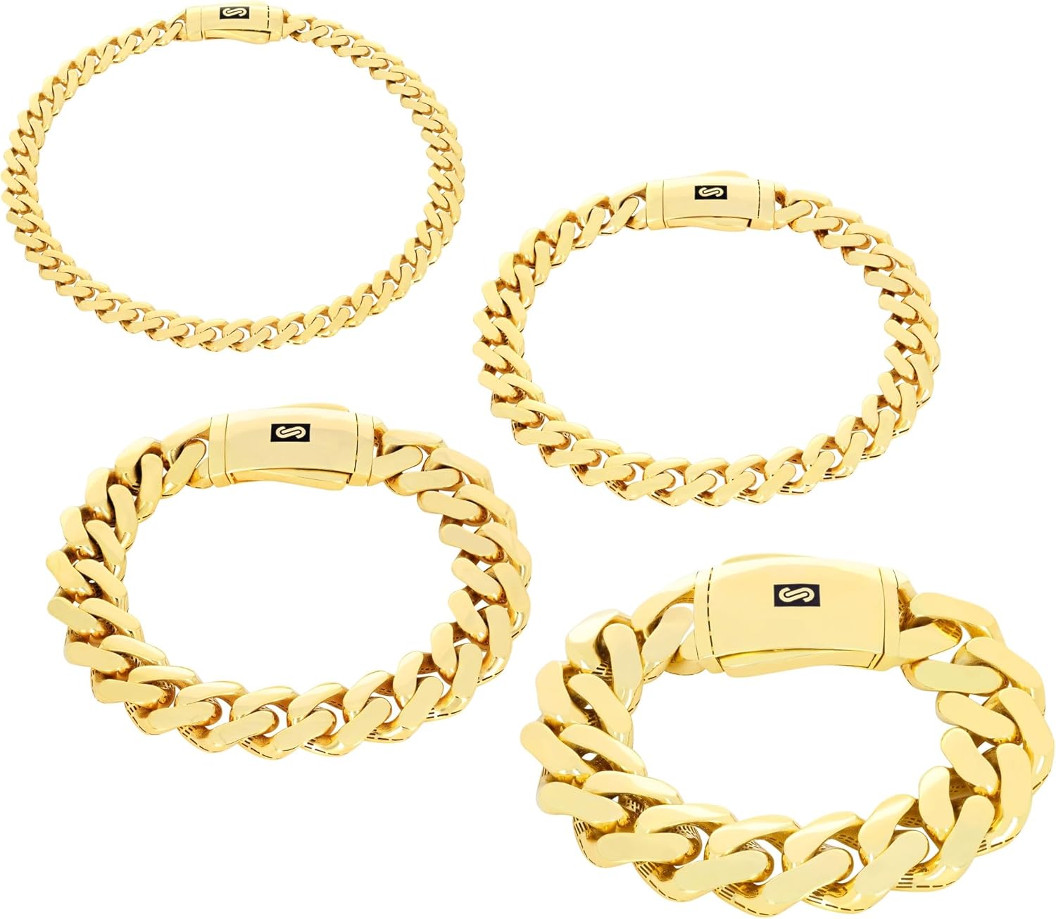 Nuragold 14k Real Yellow Gold Royal Monaco Miami Cuban Link Bracelet 7"-9" (5mm-17mm) Italian Jewelry for Men & Women - Image 9
