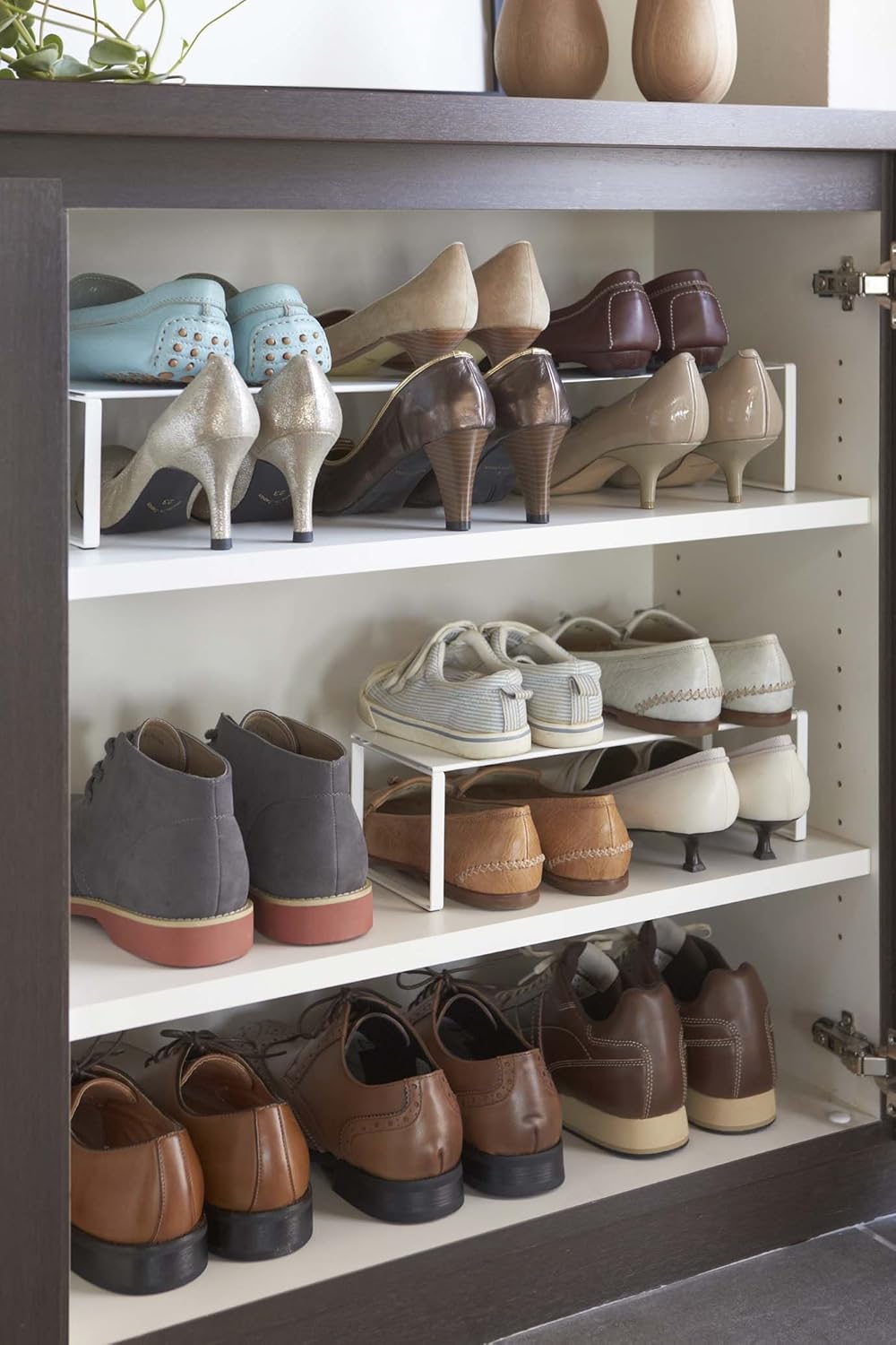 Yamazaki Jingyo 2572 Shoe Rack Elastic Shoe Rack Frame, White