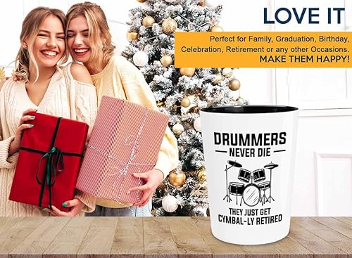 Miniatura 34 de Vaso de chupito para batería de 1.5 oz – I'm not lazy – músico percusionistas guitarra, compositor de tambores No soy perezoso,Los bateristas no,Los