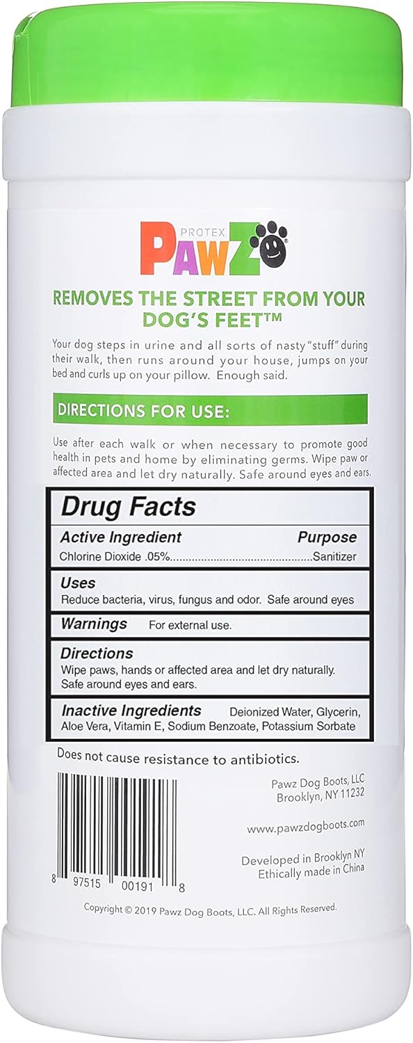 SaniPaw Dog Paw Wipes (60 Wipes) Safe Antibacterial Dog Paw Wipes