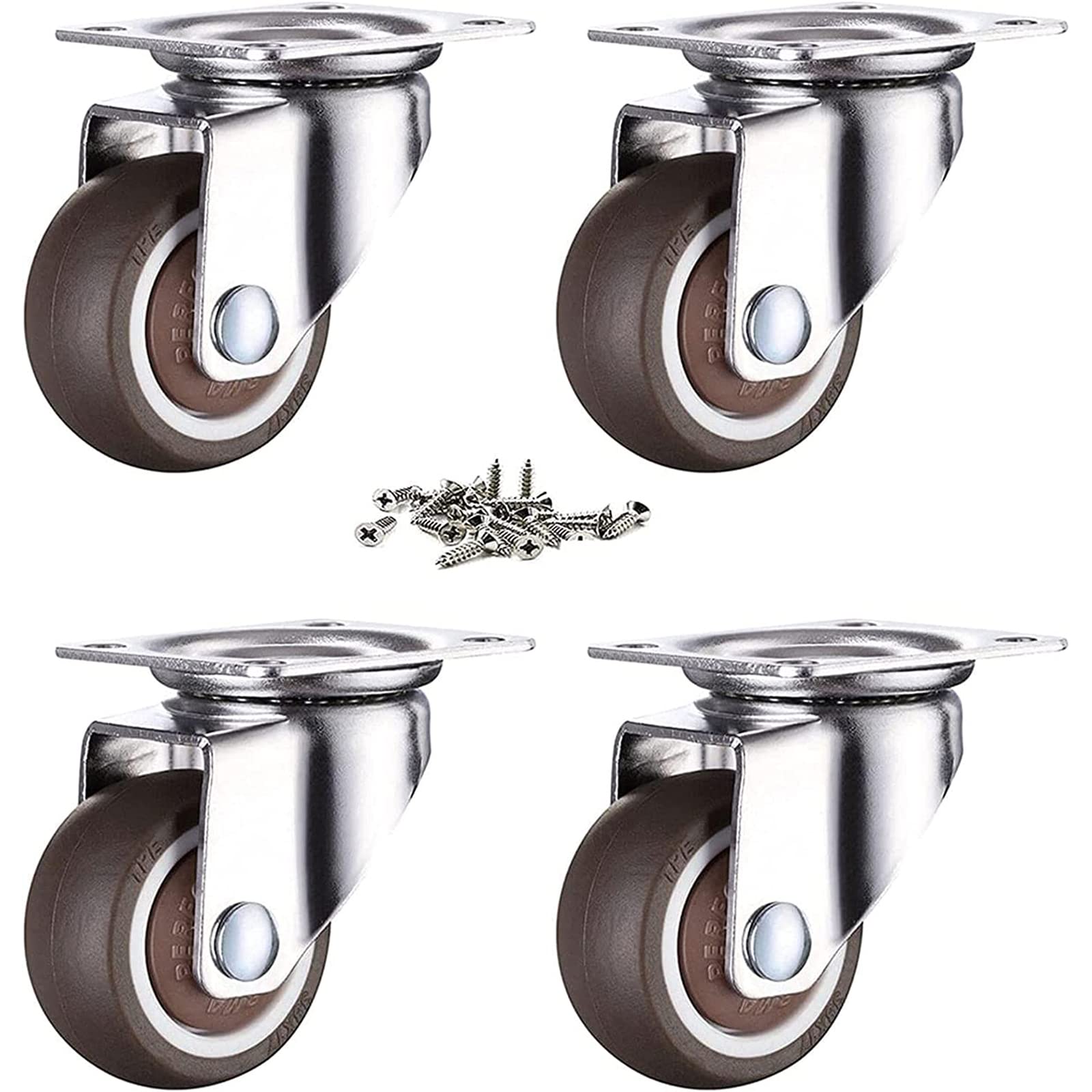 Buy 4 Pieces Castor Wheels Furniture Casters Castor Wheels with Brakes