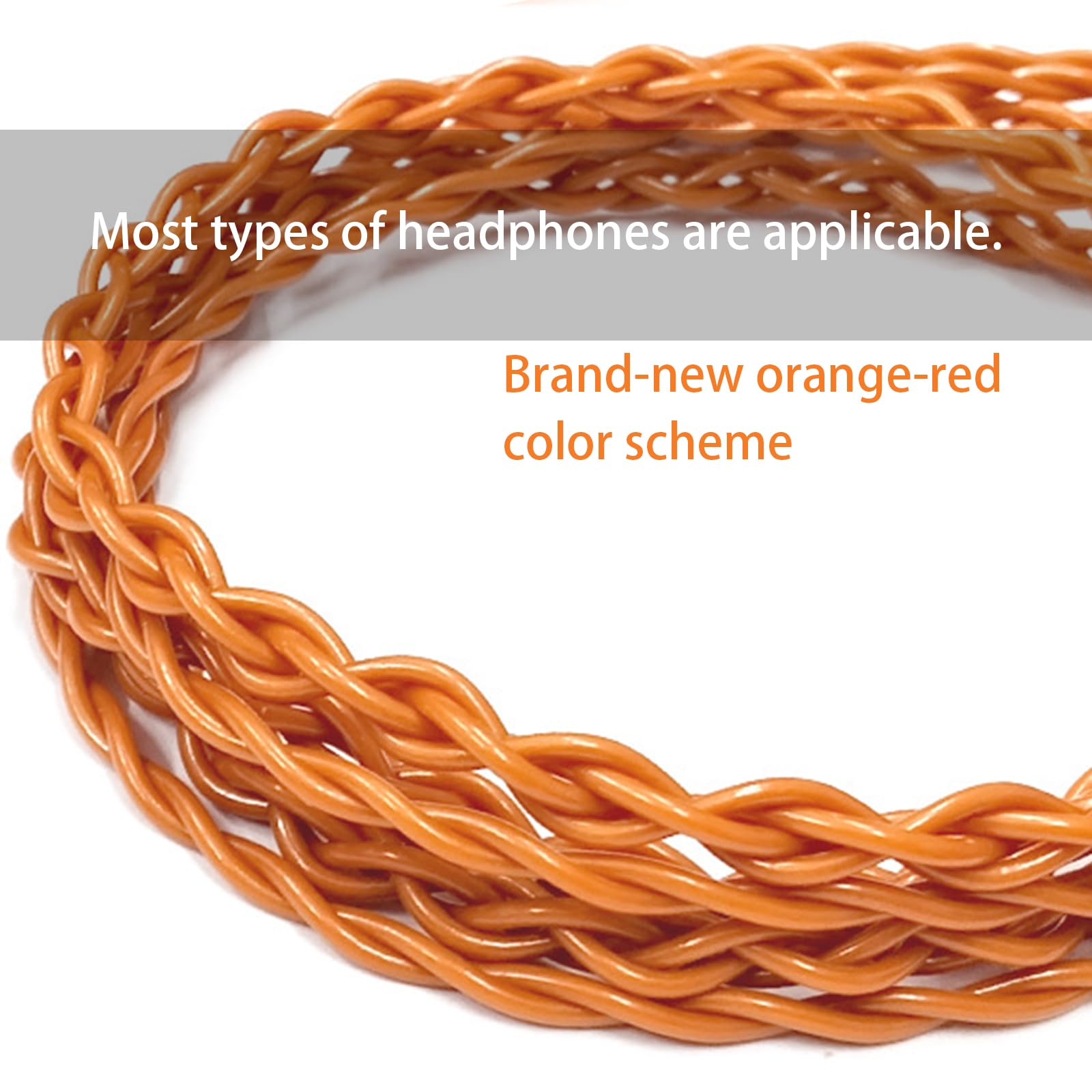 Litz Structure Aurphone Cable Actualizado 3.5 Mm/4.4 Mm Adaptador Balanceado Cambre para Calidad Sonido Transparente