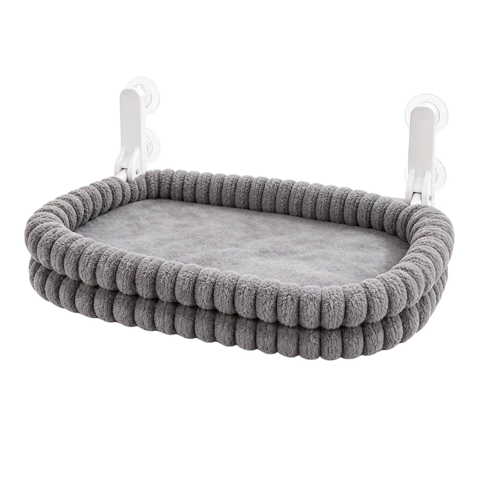 Amaca Ventose Accogliente | perficie in Morbido Peluche, Amaca Bordo Rialzato, Resistente, Casa, Grigio, 70x45cm