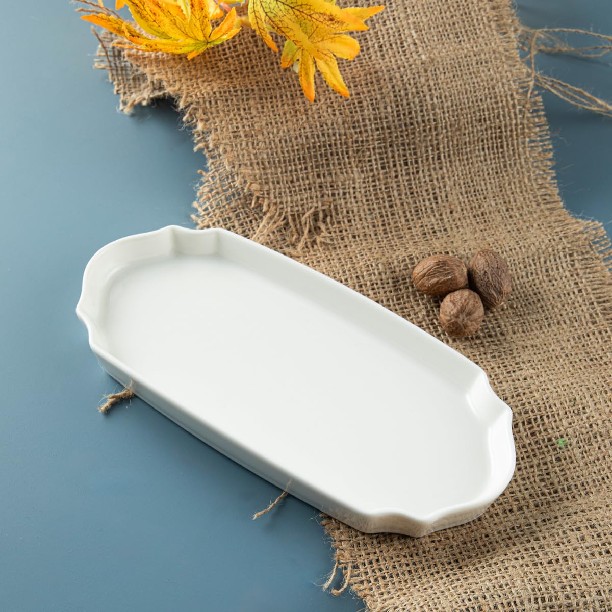 Aryıldız Lunar Kare Oval Zeytin Servis Tabağı Renkli 20 Cm