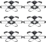 Lumières de garage, 6 pièces 200W 20000LM Lumière LED de garage 6500K lumière du jour, Lumières de magasin avec 6+1 panneaux déformables adaptés pour douille E26/E27, Éclairage de plafond pour atelier entrepôt grange sous-sol