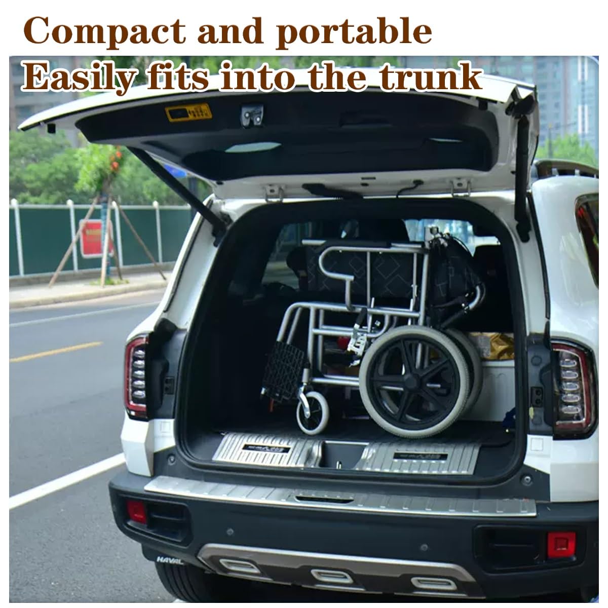 Silla de Ruedas Manual Multifuncional, sillas de Ruedas for Adultos con antivuelco, no Requiere ensamblaje Sillas de Ruedas for Adultos, reposapiés abatibles, reposabrazos Ajustables