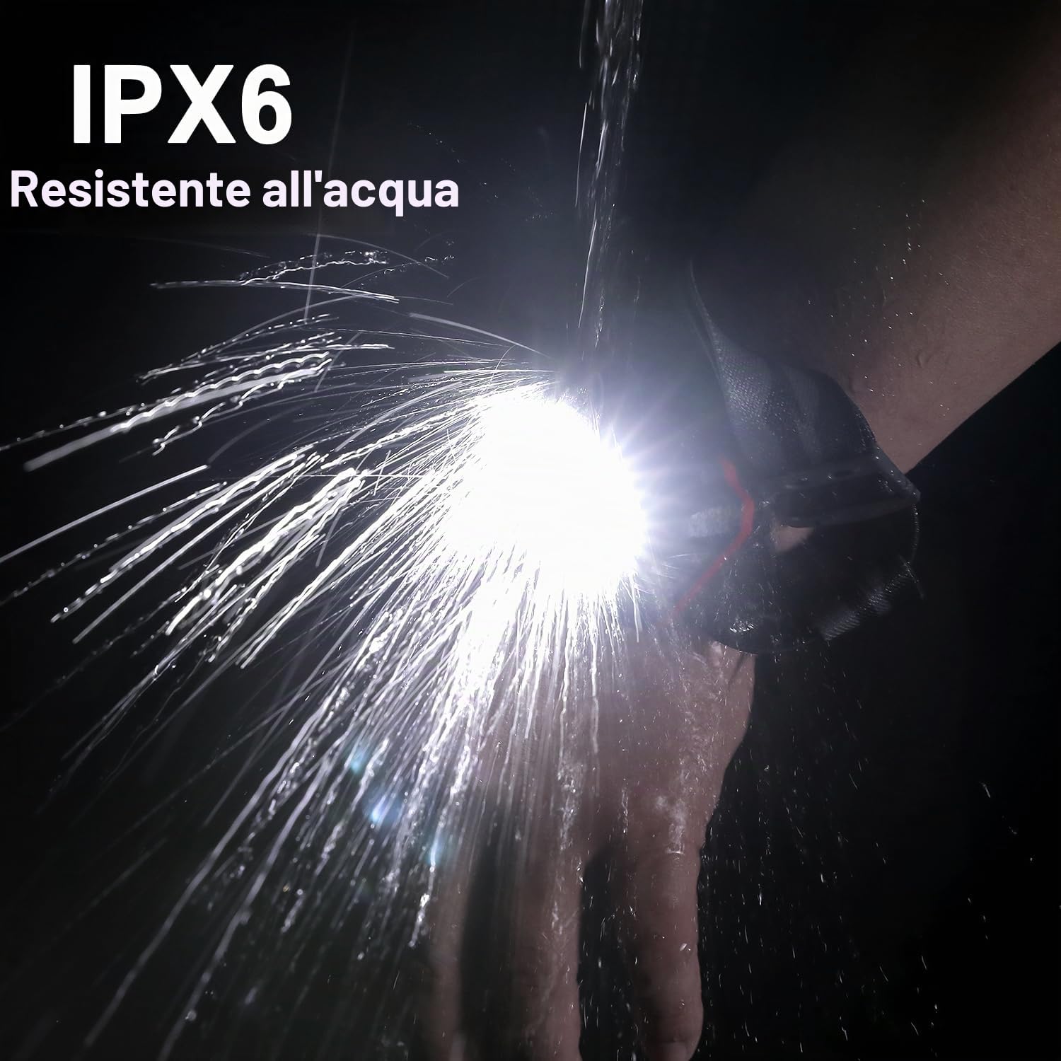 klarus HM1 IPX6 torcia ricaricabile impermeabile con sensore di movimento USB C, 440 Lumen 70 ore di funzionamento massimo, 1800mAh batteria per corsa, campeggio, escursionismo (Rosso+Nero)