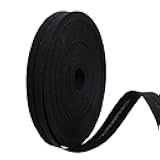 Nogeqi 1/2 Inch Black Bias Tape for Sewing,10 Yards Black Double Fold Bias Tape,Binding Tapes Hemming Tapes for DIY Garment Sewing, Seaming, Piping, Quilting