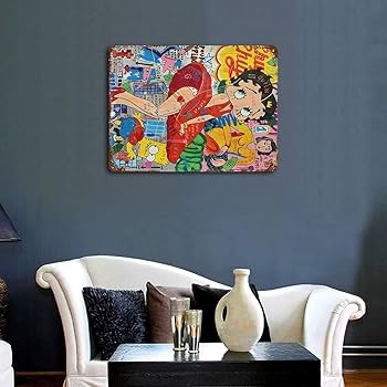 Amazon.co.jp: ブリキ看板 壁掛け ベティちゃん 金属ポスター 装飾鉄絵