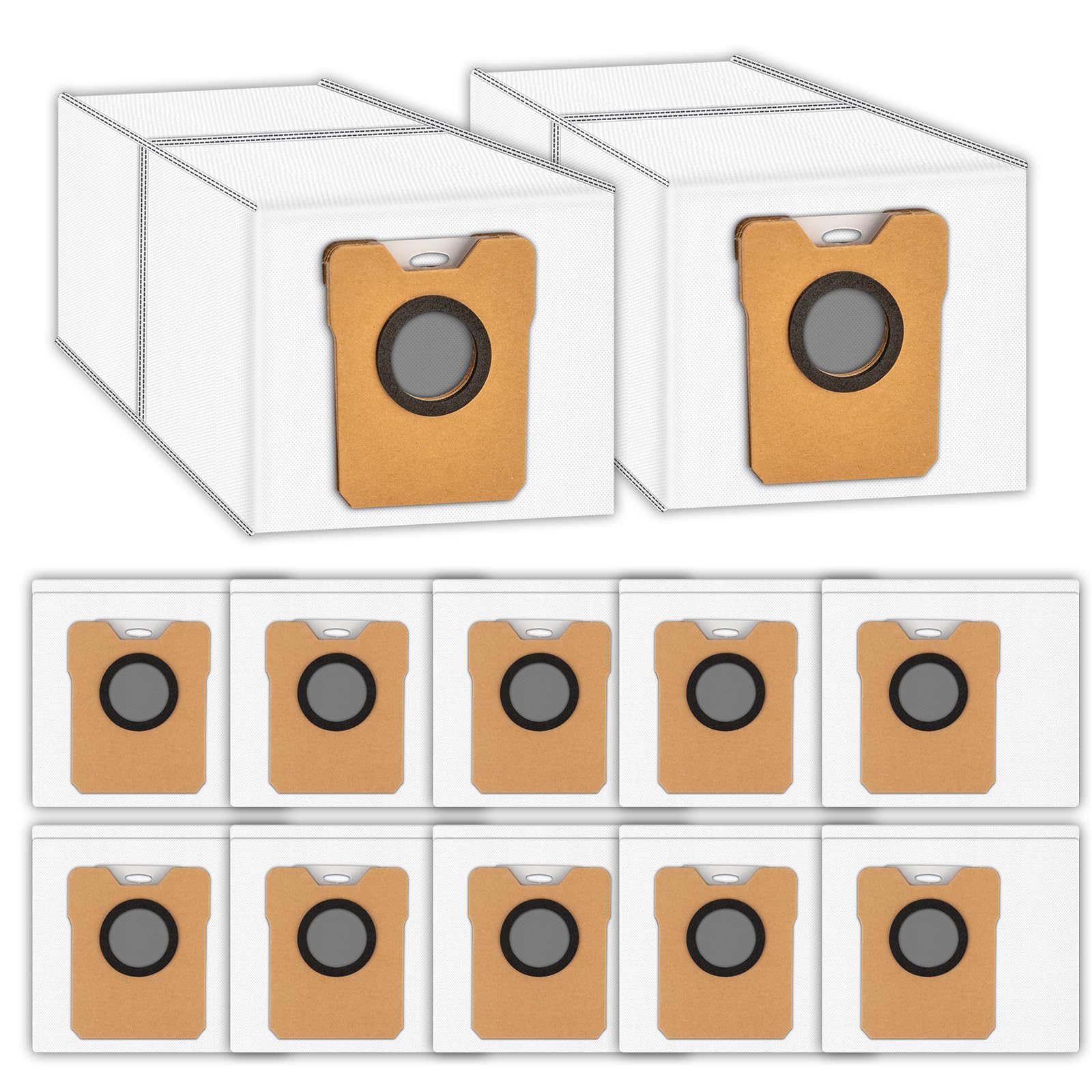 (12 Pack) Omni C20 C10 Replacement Dust Bags Compatible With Eufy Robot Vacuum Omni C20 C10 Robot Vacuum Self-Empty Station, Filter Bags, Disposable