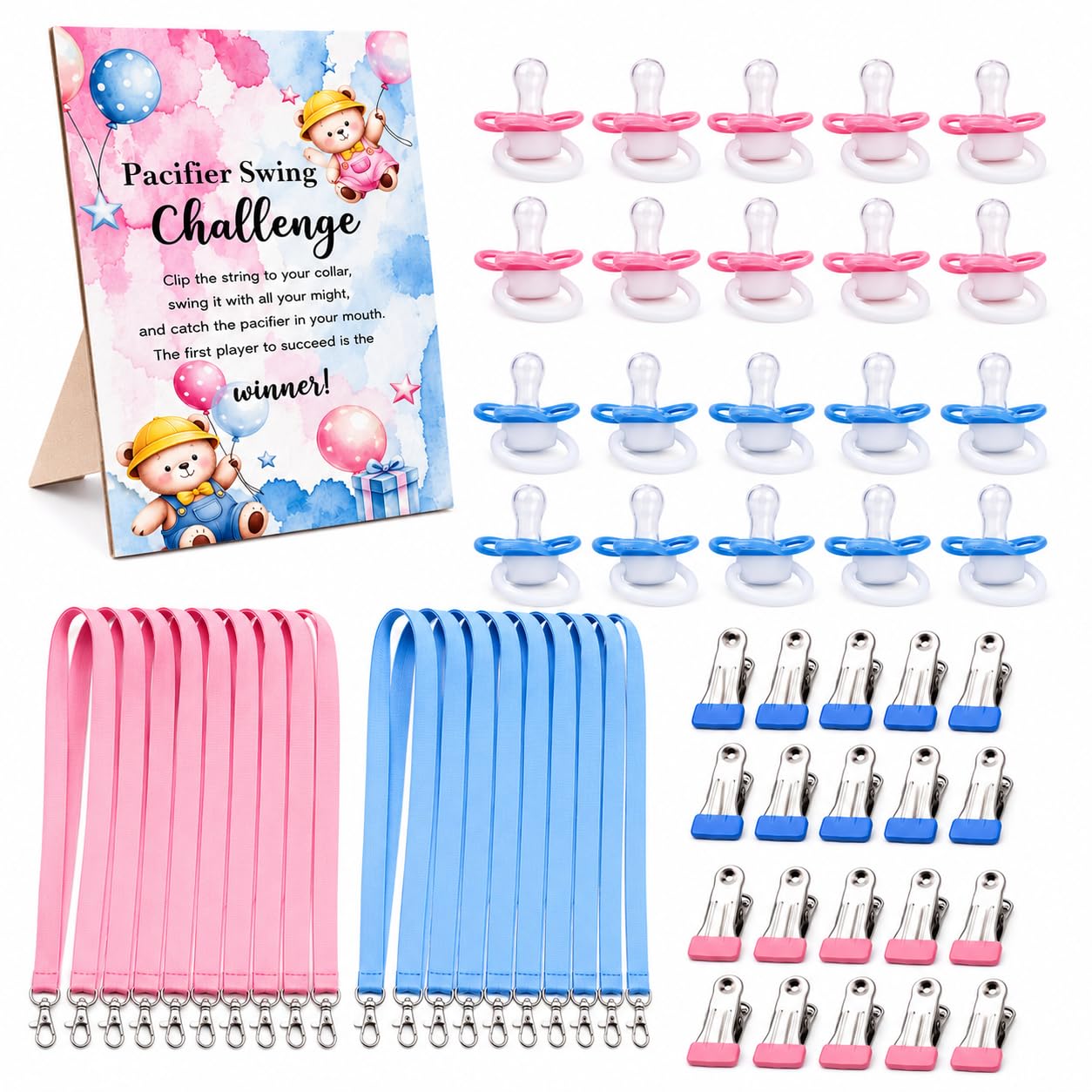 Photo 1 of CidiiistarGo Baby Shower Game - Pacifier Swing Race