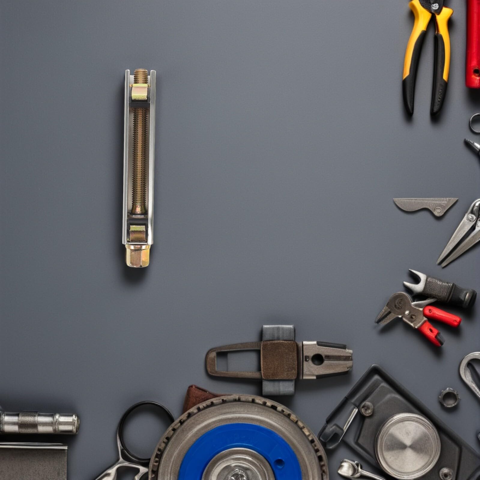 2 Pezzi Strumento Compressore per Molle Ammortizzatori Moto in Metallo, Attrezzo per Manutenzione Sospensioni e Compressione Forcella, Compatibile Vari Modelli, Uso Officina e