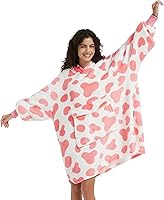 Vista 44 de Krifey - Sudadera de manta de vestir para mujeres y hombres, sudadera con capucha de manta grande de forro polar sherpa de gran