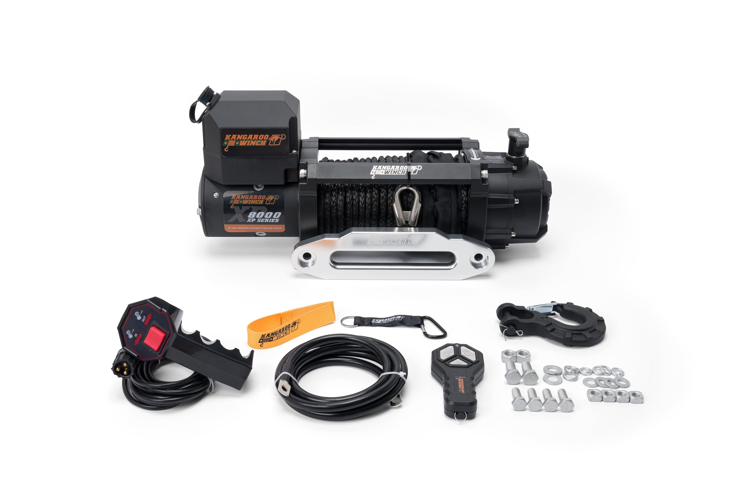 12V 906kg Stahlseil Seilwinde Kangaroowinch K2000 Mit Kabelfernbedienung