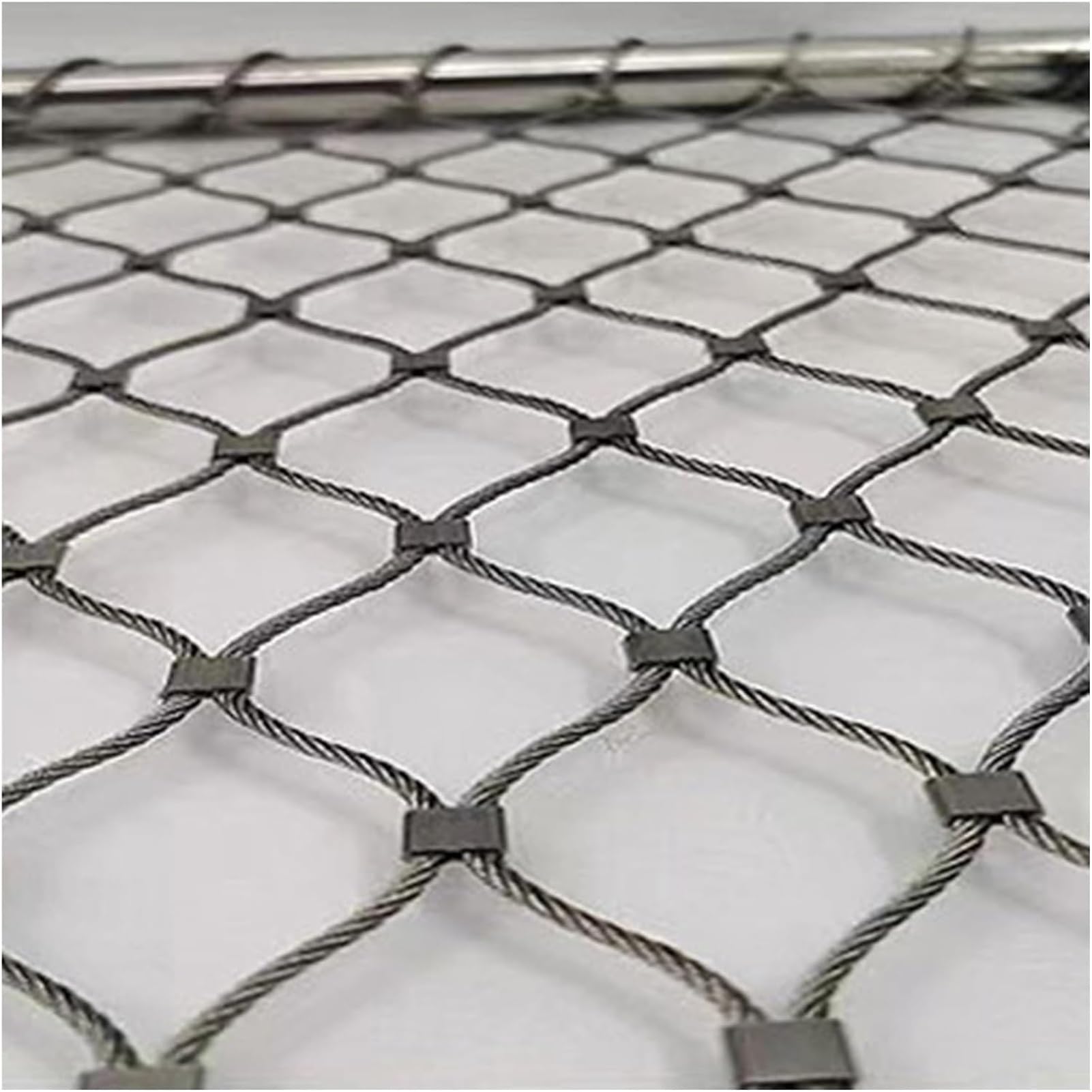 Lwjsocp Stainless Steel Rope Mesh Fence For Balcony Stair Animal Barrier Netting Outdoor Safety Net With 10Cm Mesh (1X15m)
