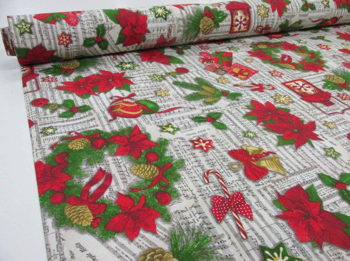 Mantel Tela Resinada Antimanchas Estampado Navidad, Carol (140_x_375_cm)