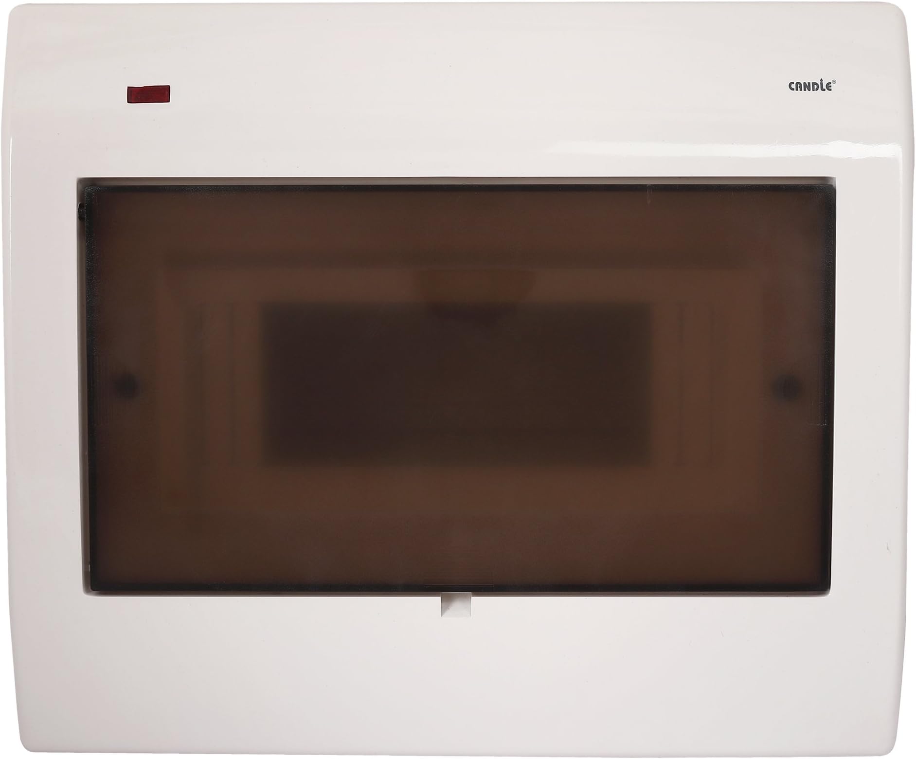 CANDLE Metal M.C.B. Distribution Board Metal Base Unbreakable FR Plastic Upper Glass Cover (8 Slots)