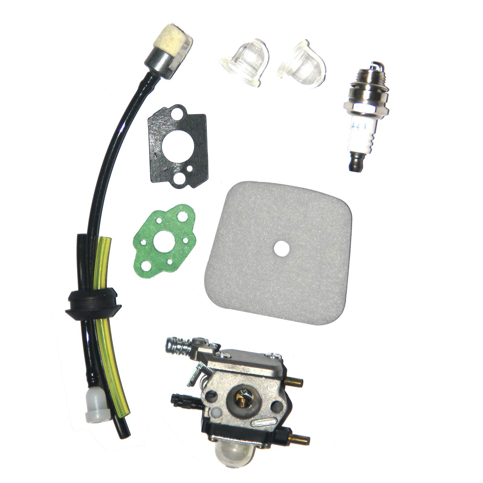 C1U-K54A Carburetor With Air Filter Repower Kit For 2 Cycle Mantis 7222 7222E 7222M 7225 7230 7234 7240 7920 7924 Tiller Cultivator