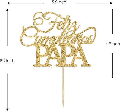 Miniatura 4 de Feliz Cumpleaños Papa Cake Topper  Feliz cumpleaños papá, feliz día del padre, mejor papá nunca, decoración de fiesta de cumpleaños de papá,