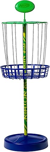 Miniatura 6 de Nerf Juego de iniciación de Disc Golf - (3) discos de mini golf + (1) cesta de objetivo incluida - Juego completo portátil para patio trasero +