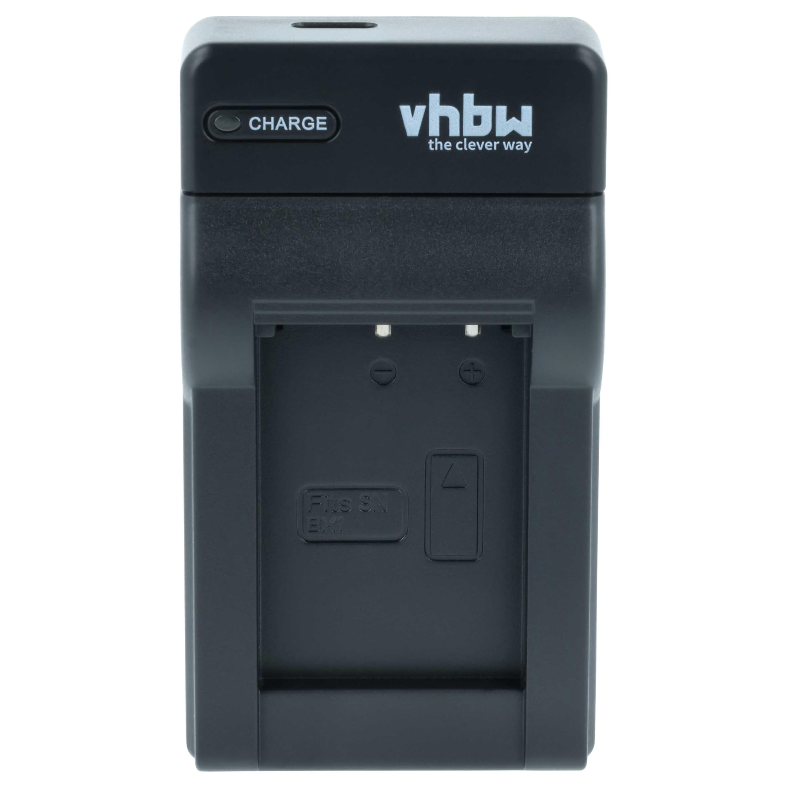 vhbw caricatore USB-C compatibile con Sony Cybershot DSC-H400, DSC-HX300, DSC-H400V, DSC-HX350 camera + cavo USB-C + LED