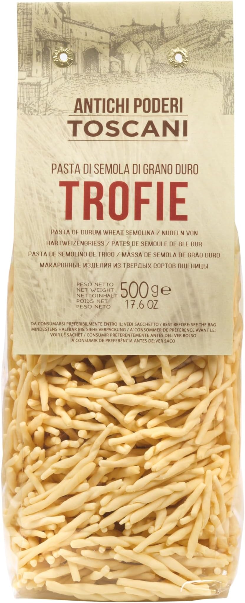 Antichi Poderi Toscani - Pasta - Trofie - Made with Durum Wheat Semolina - 500 gr