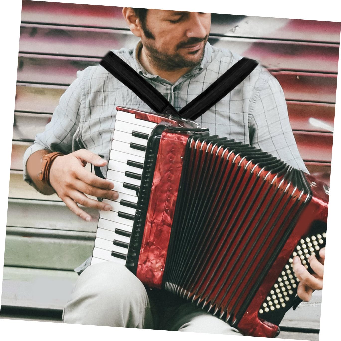 PartyKindom Correas De Acordeón Ajustables Correa De Arnés Acordeón Para Tocar Instrumentos Musicalmente