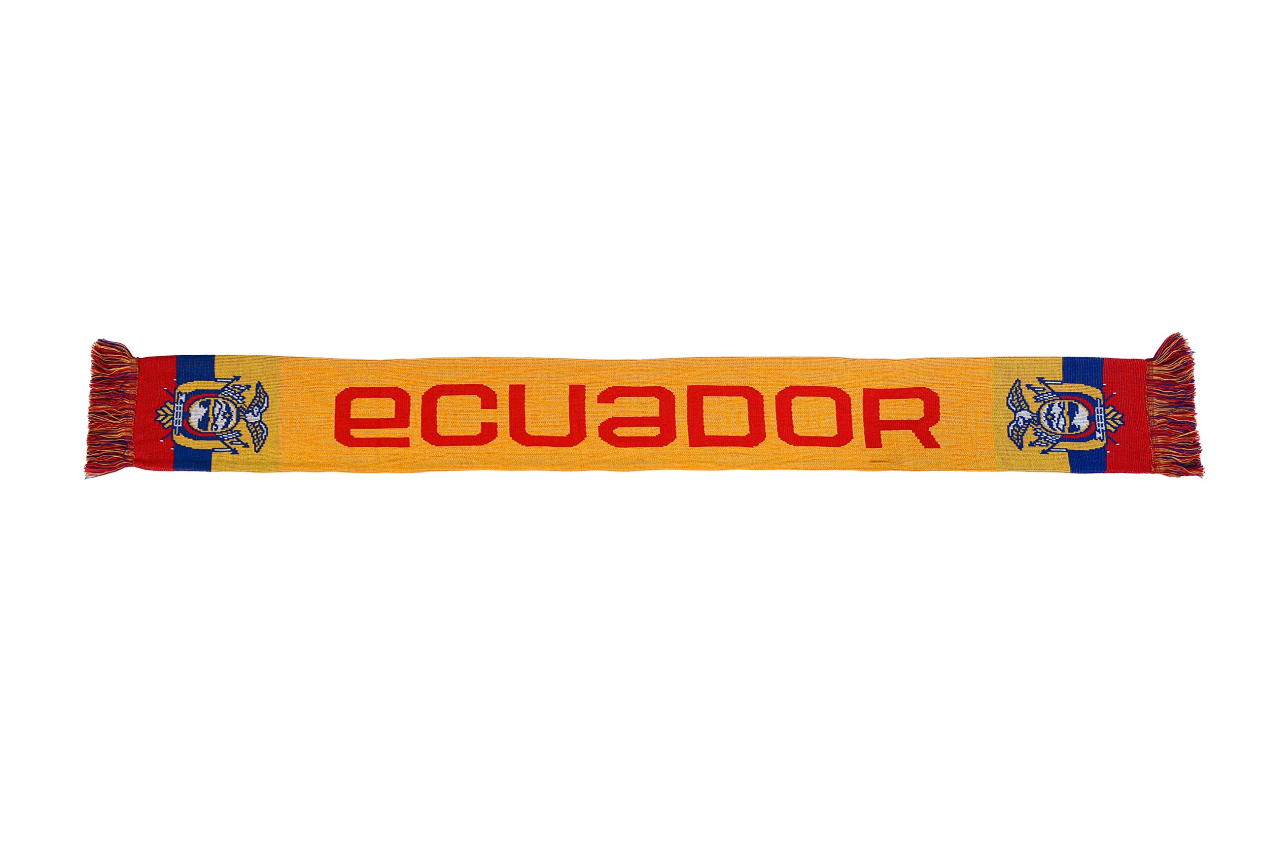 Ecuador Fußball-Strickschal, gelb, fits all