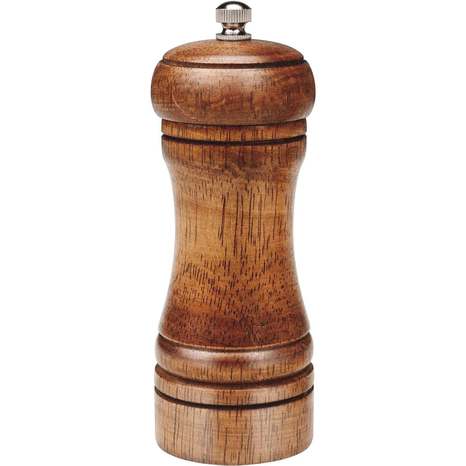 Aputue Pepper Grinder, Grinding Mechanism Salt Mill Refillable, Adjustable Coarseness 5 Inches Wooden Peppermill, Manual Pepper Grinder for Peppercorn, Black Pepper, Salt, Cumin