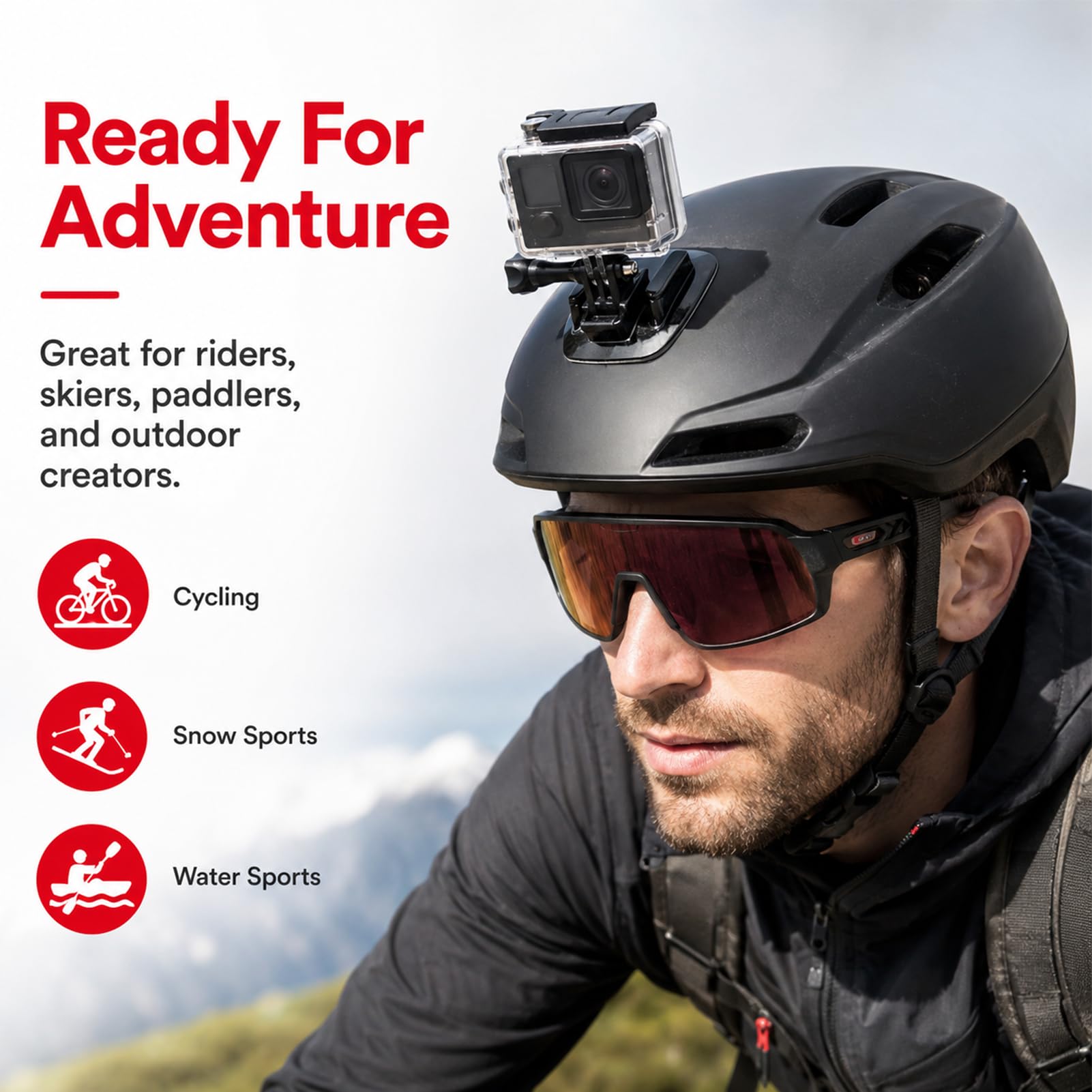 6 Stück Klebehalterung, Klebepads 3M VHB Selbstklebende Halterungen Action Kamera Gebogene Flache Montagepads Helm Fahrrad Motorrad Auto Surfboard Ski Snowboard Hero 13 12 11 10 9 8