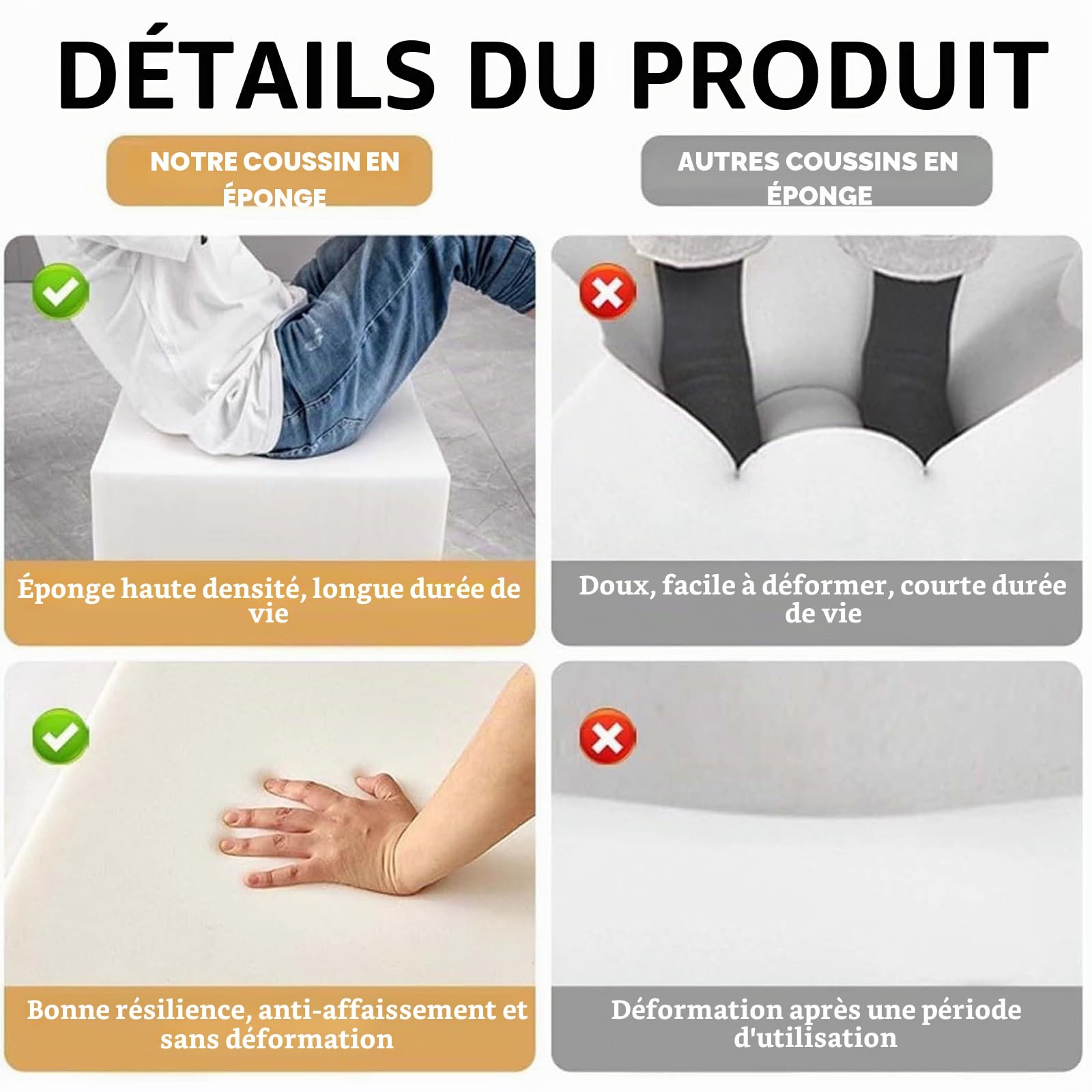 Coussin de Banc Extérieur 1/2/3/4 places, Amovible Antidérapant Mobilier d'extérieur Coussin d'assise Rectangulaire - Confortable Coussins pour terrasse, Balcon, Banquette(Beige clair,120x40cm/47x16in