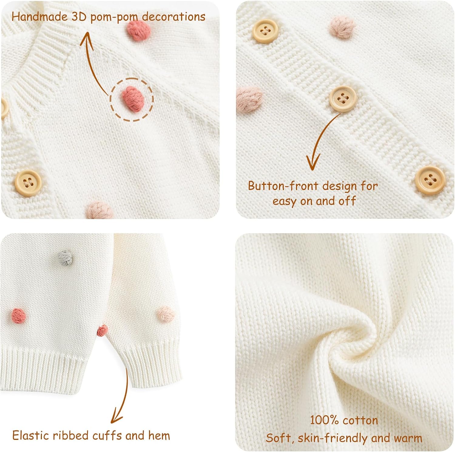 Simplee kids Toddler Girl Knit Cardigan Sweater