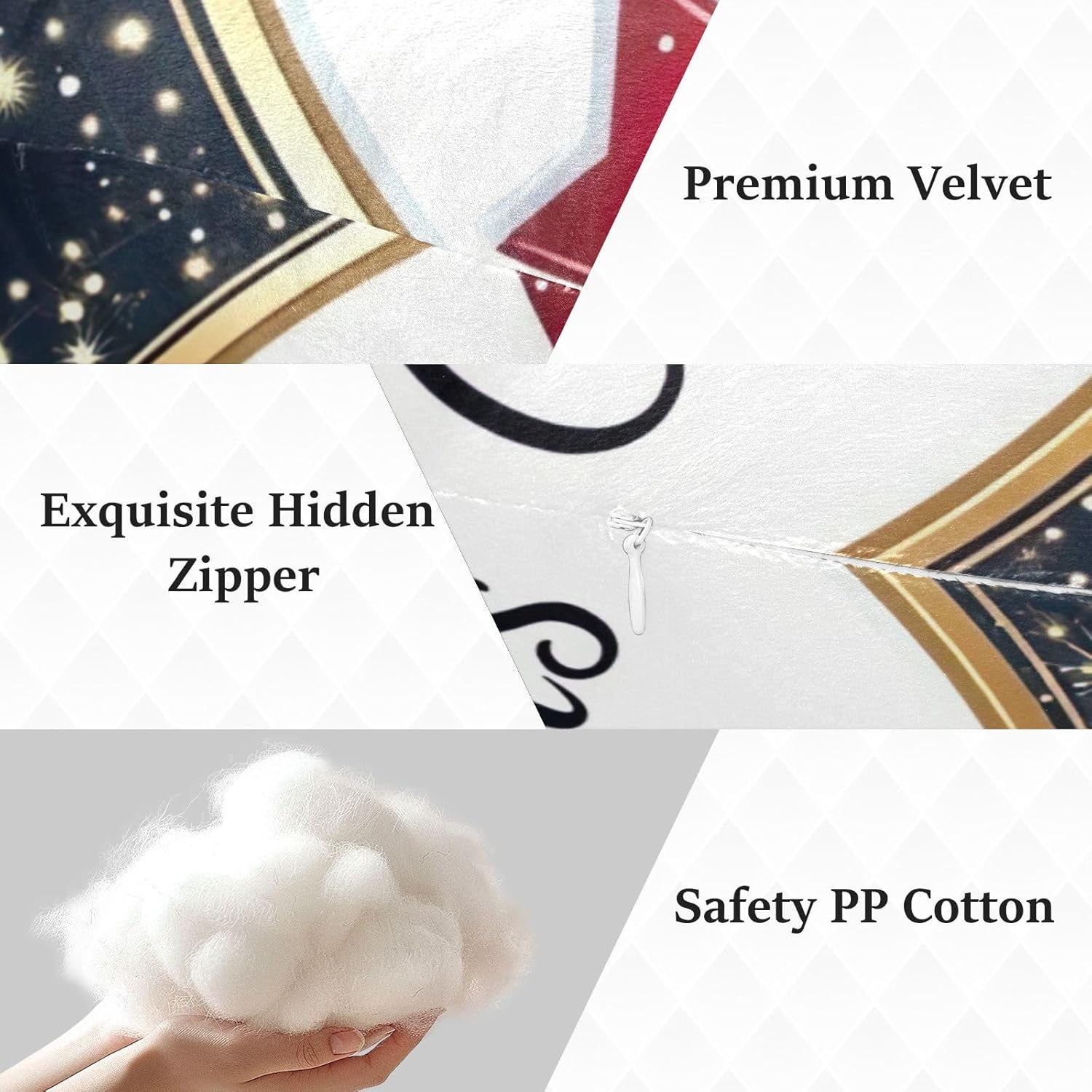 Jingling Bell Human-Shaped Pillow Soft Body Pillows Washable Velvet Pillows for Anxiety Relief Sleeping Cuddling & Support