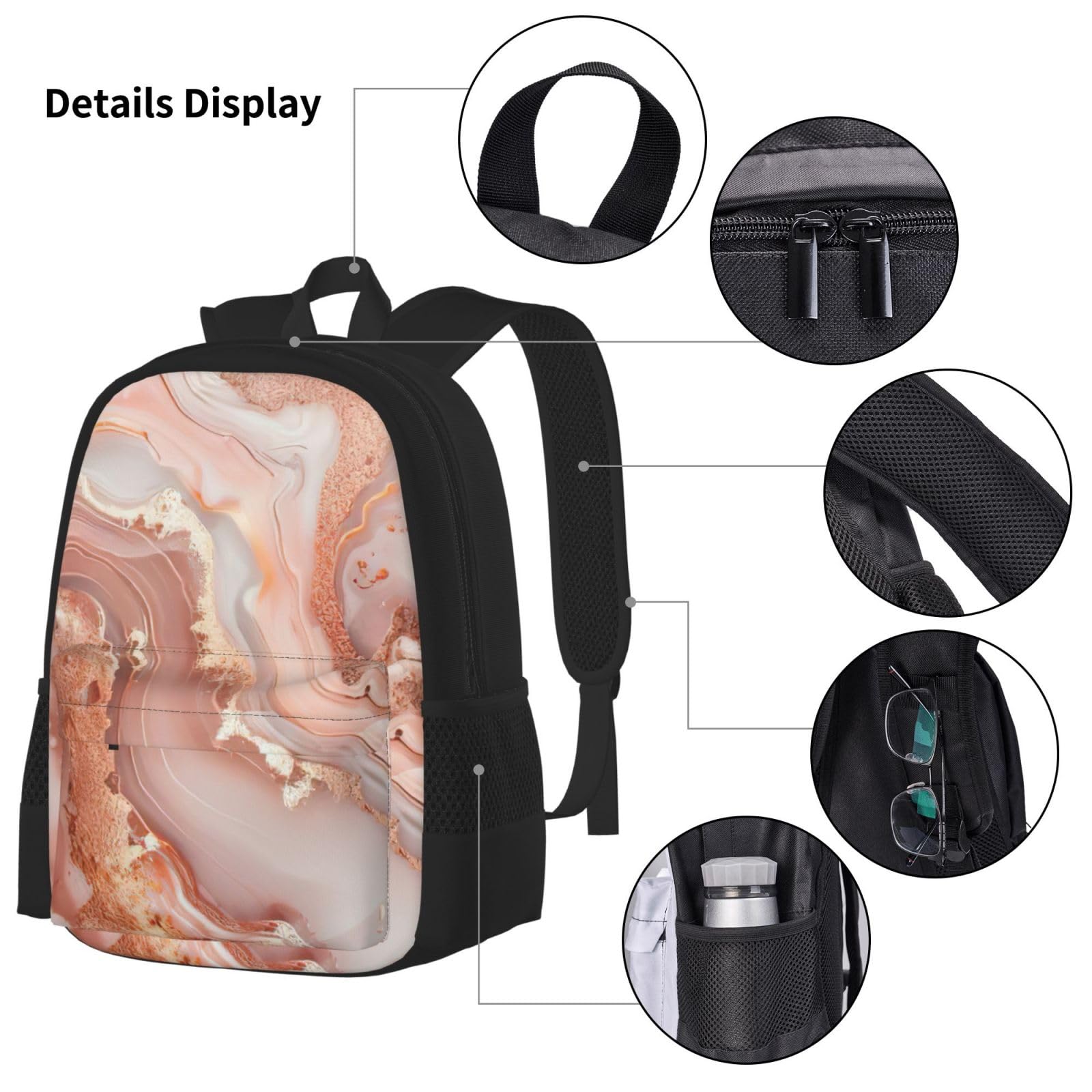 Zaino, borsa portapranzo, astuccio, set da 3 pezzi, per lavoro e