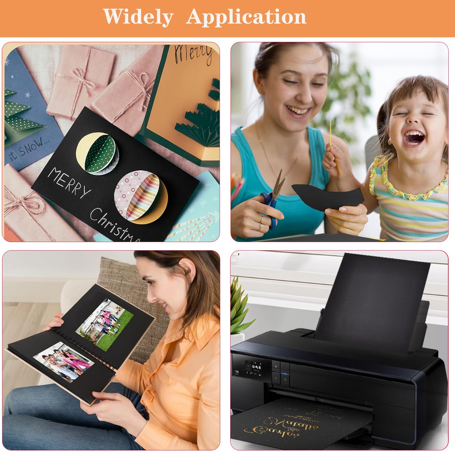 Cartoncino Nero A4 250g/m² - 25 Fogli Per Biglietti E Fai Da Te - Foto 13