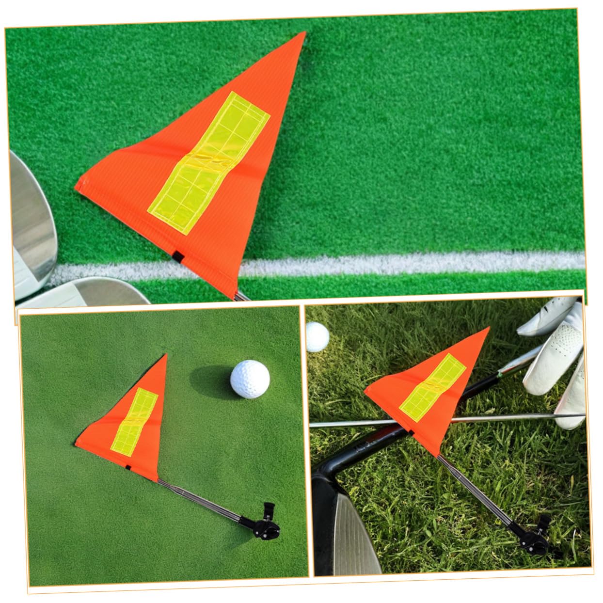 NOLITOY 2piezas Bandera De Seguridad Reflectante para Carritos De Golf Diseño Ajustable para Carritos De Golf y Sillas De Ruedas Actividades