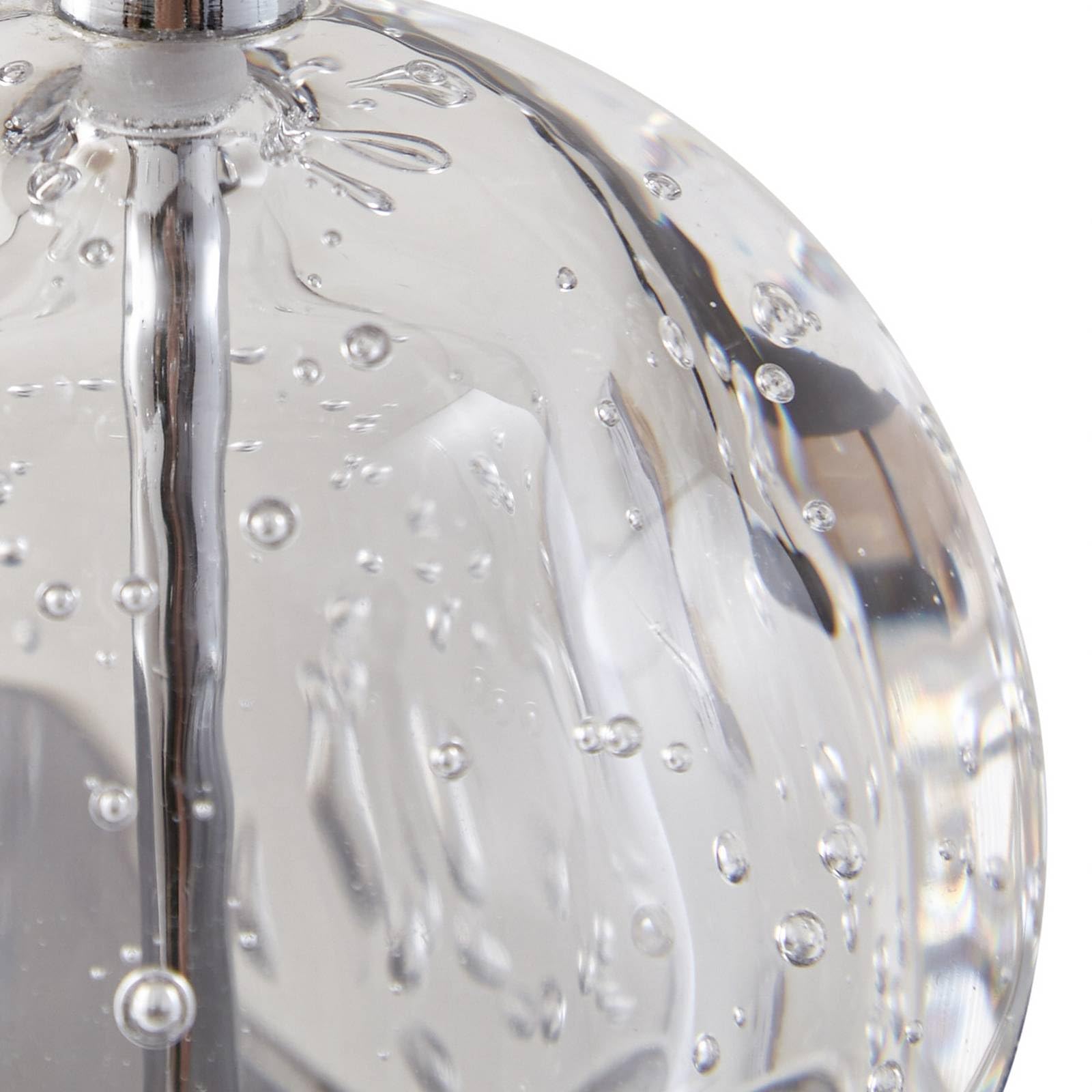 Lucande LED Esstisch Pendelleuchte Glas chrom, Hängeleuchte Esszimmer 15W Hängelampe Wohnzimmer Schlafzimmer Esszimmerlampe Pendellampe